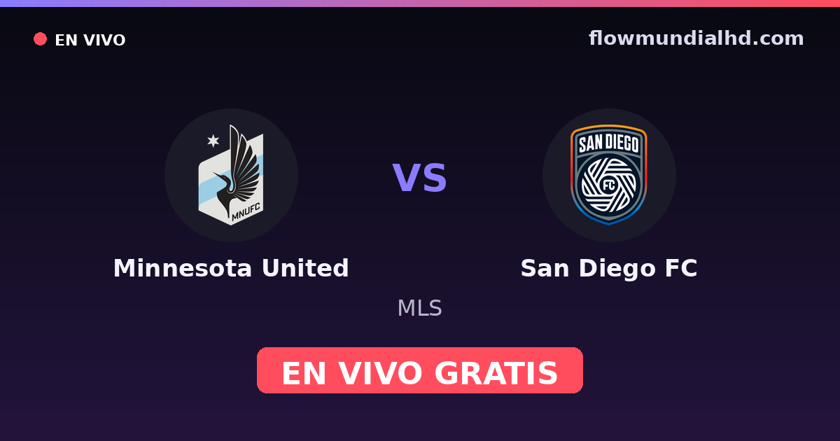 Minnesota United vs San Diego FC — MLS · Bilanz und wo man live und kostenlos zusehen kann auf FlowMundial HD
