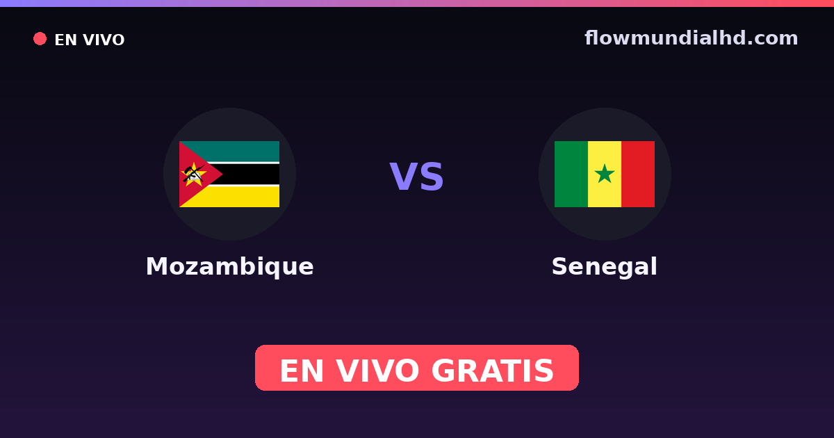 Mosambik vs Senegal — COSAFA-Cup, Afrika-Cup-Qualifikation · Bilanz und wo man live und kostenlos zusehen kann auf FlowMundial HD