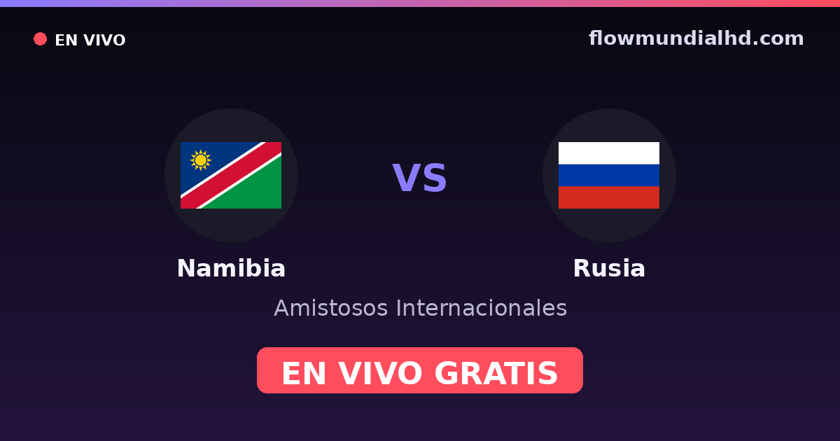 Namibia vs Russland — Internationale Freundschaftsspiele · Bilanz und wo man live und kostenlos zusehen kann auf FlowMundial HD