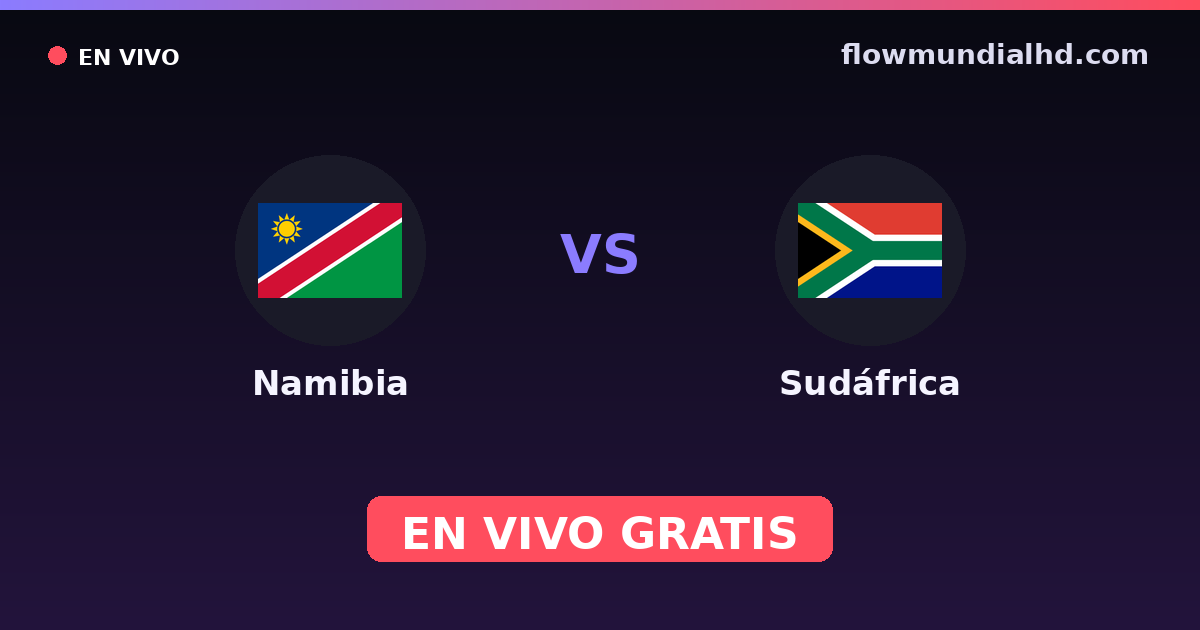 Namíbia vs África do Sul — Copa COSAFA, Amistosos Internacionais · histórico e onde assistir ao vivo grátis na FlowMundial HD