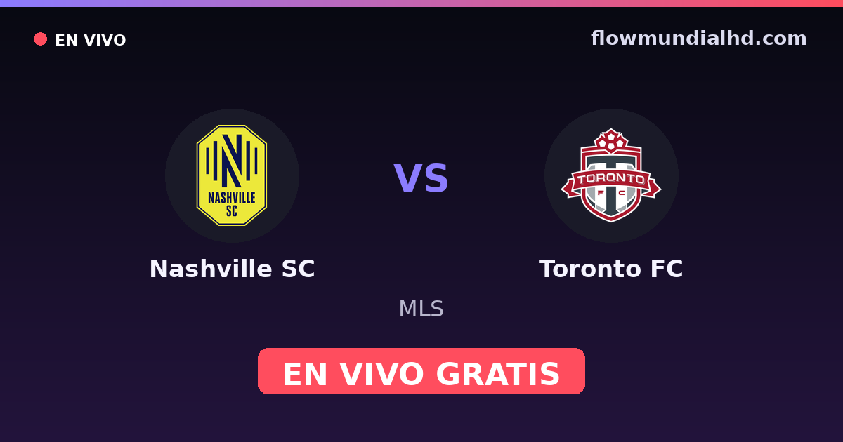 Nashville SC vs Toronto FC — MLS · Bilanz und wo man live und kostenlos zusehen kann auf FlowMundial HD