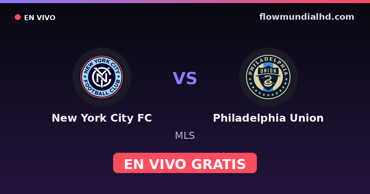 New York City FC vs Philadelphia Union — MLS · Bilanz und wo man live und kostenlos zusehen kann auf FlowMundial HD