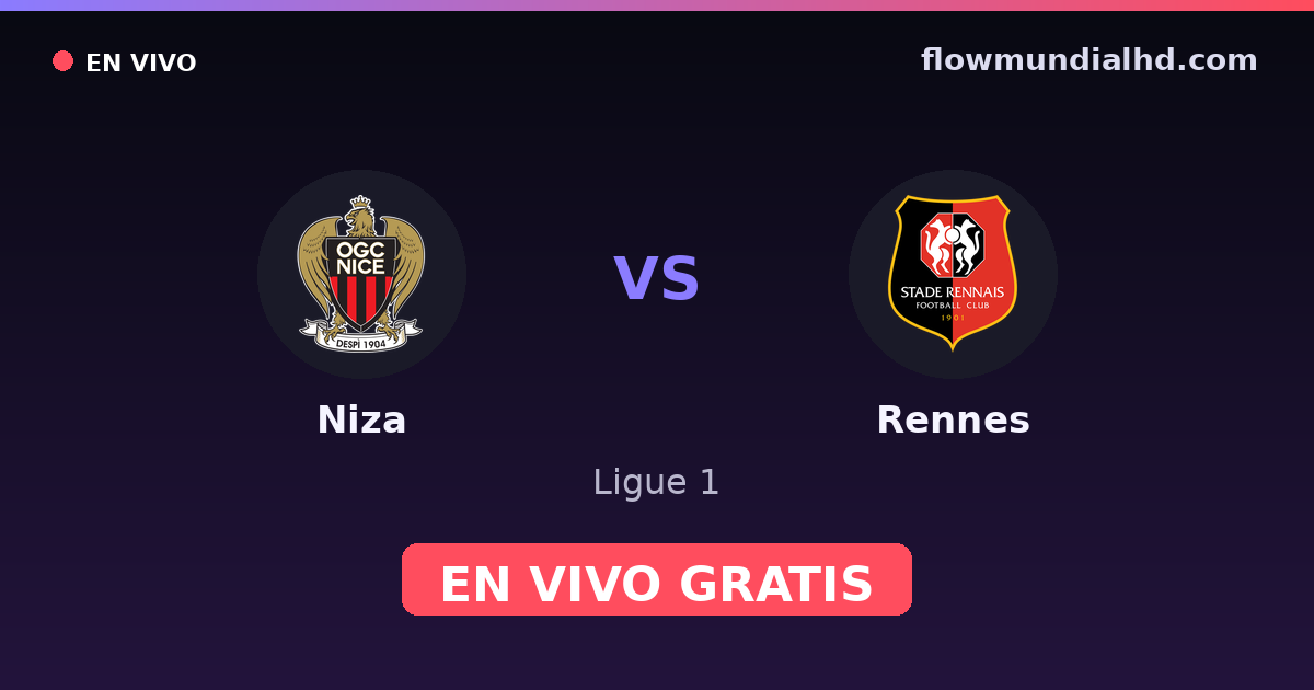 Niza vs Rennes — Ligue 1 · head-to-head and where to watch live free on FlowMundial HD