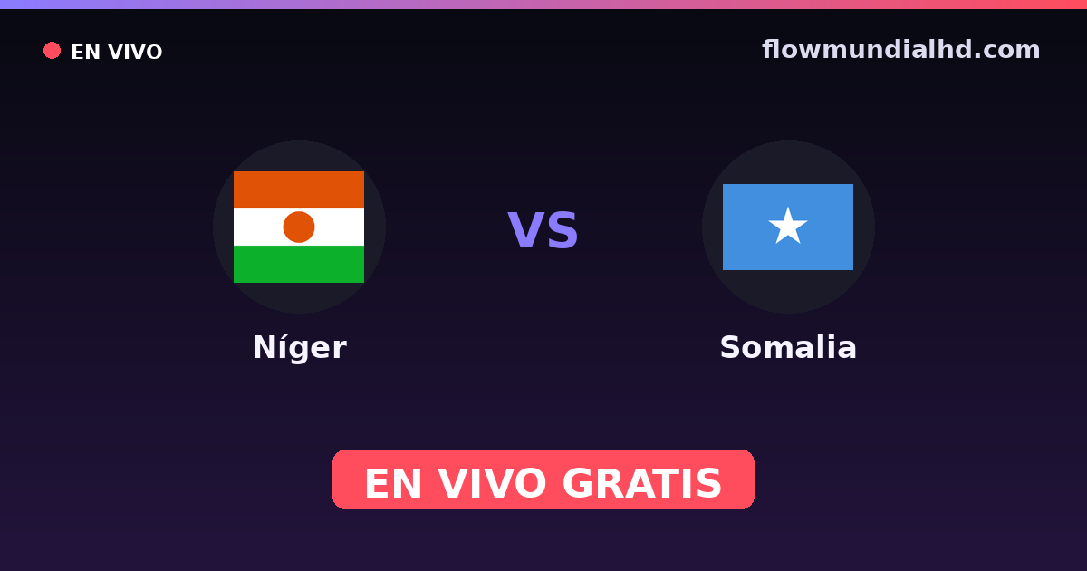 Niger vs Somalia — World Cup Qual. CAF , Internationale Freundschaftsspiele · Bilanz und wo man live und kostenlos zusehen kann auf FlowMundial HD