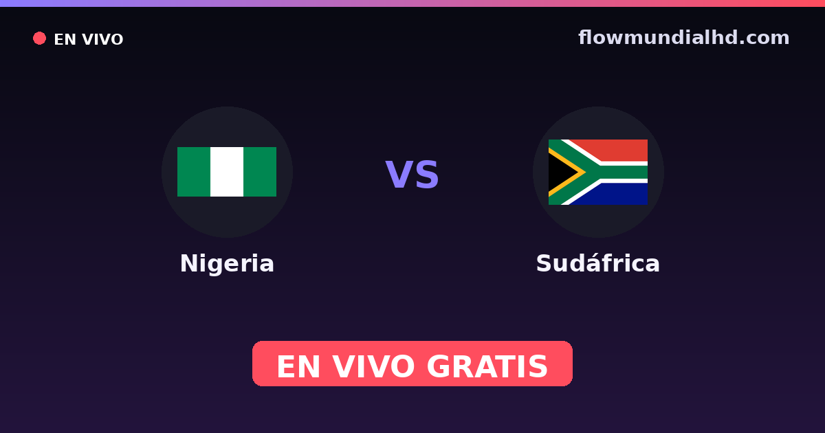 Nigeria vs Südafrika — World Cup Qual. CAF , Afrika-Cup · Bilanz und wo man live und kostenlos zusehen kann auf FlowMundial HD