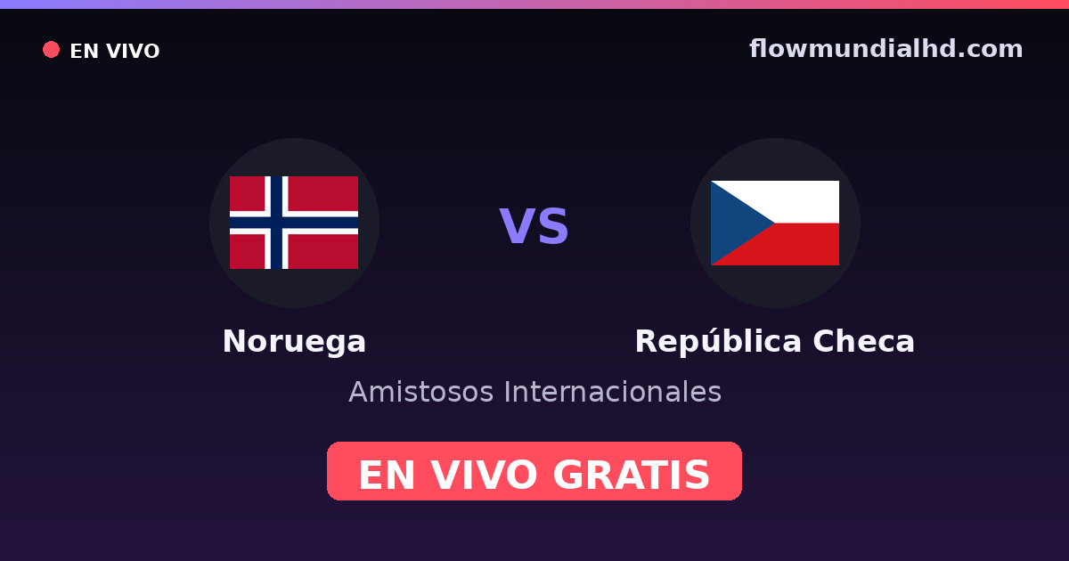 Norwegen vs Tschechien — Internationale Freundschaftsspiele, UEFA-Qualifikation · Bilanz und wo man live und kostenlos zusehen kann auf FlowMundial HD