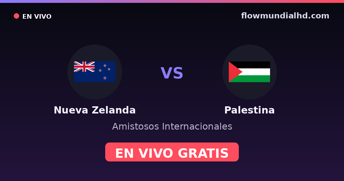 Neuseeland vs Palestina — Internationale Freundschaftsspiele · Bilanz und wo man live und kostenlos zusehen kann auf FlowMundial HD