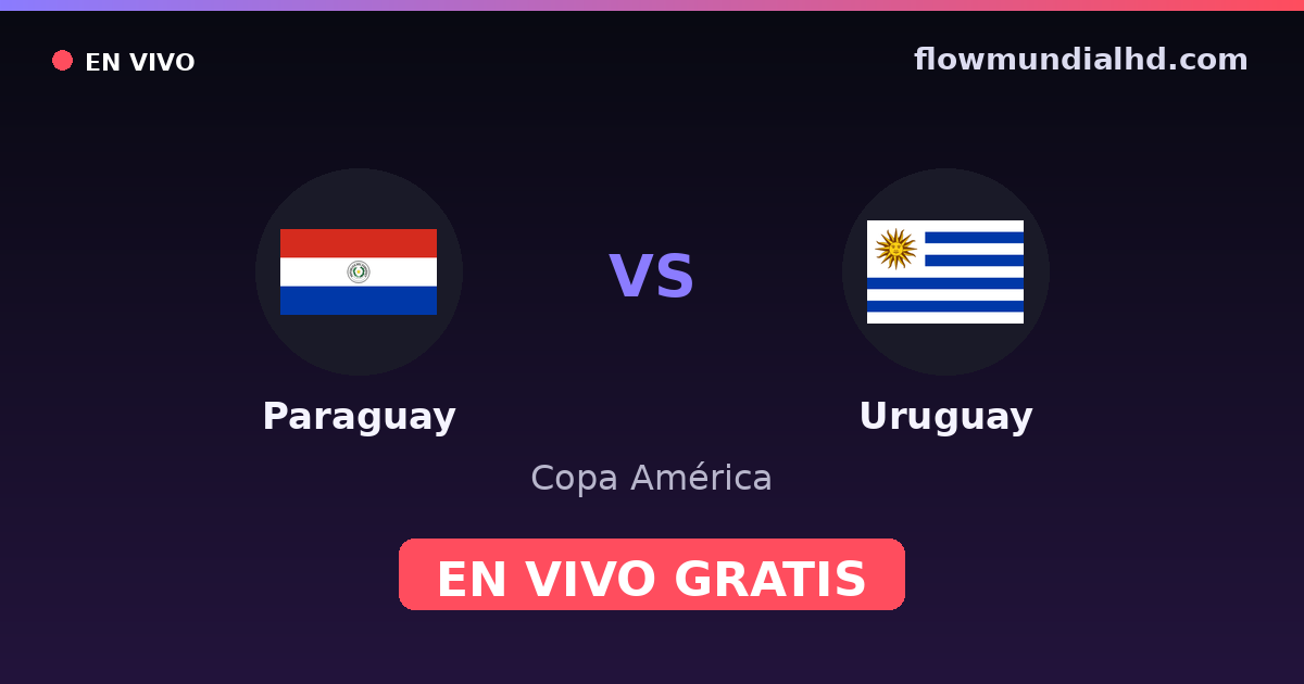 Paraguay vs Uruguay — Copa América, CONMEBOL-Qualifikation · Bilanz und wo man live und kostenlos zusehen kann auf FlowMundial HD