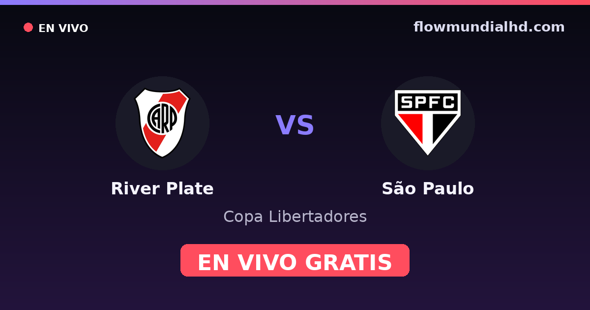 River Plate vs São Paulo — Copa Libertadores · Bilanz und wo man live und kostenlos zusehen kann auf FlowMundial HD