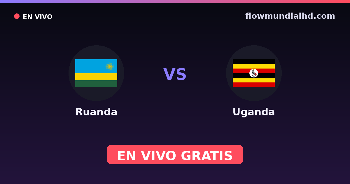 Ruanda vs Uganda — Campeonato Africano de Naciones, World Cup Qual. CAF  · historial y dónde ver en vivo gratis en FlowMundial HD