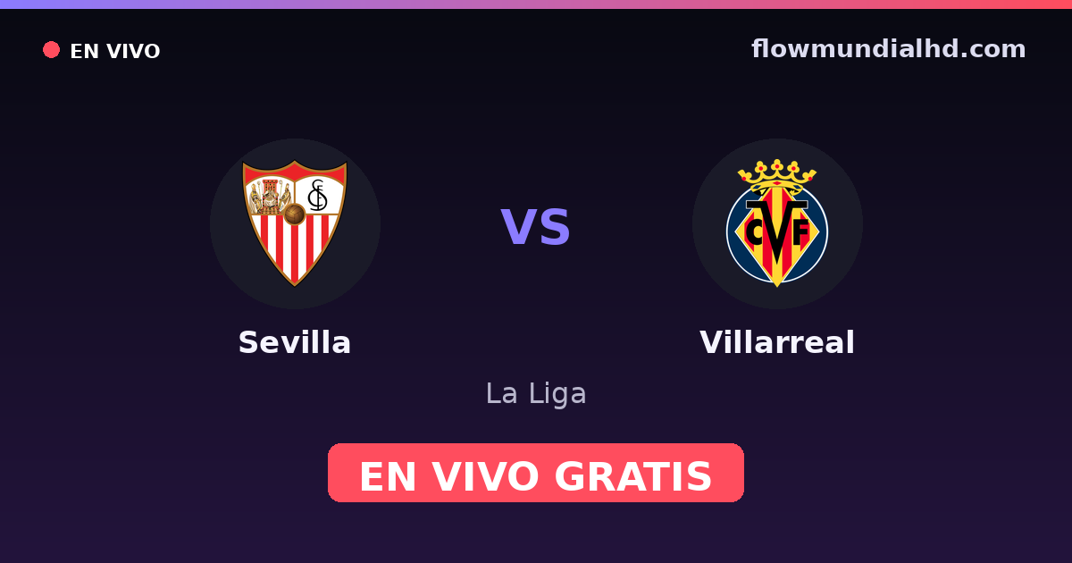 Sevilla vs Villarreal — La Liga · head-to-head and where to watch live free on FlowMundial HD