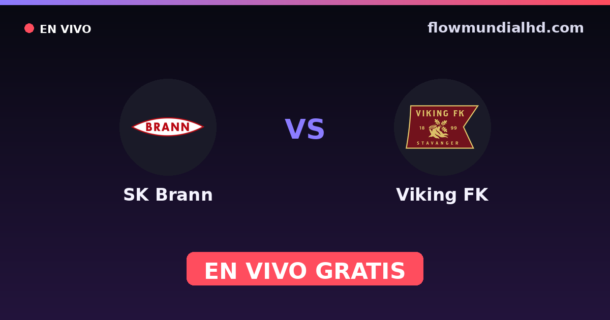 SK Brann vs Viking FK — Amistosos de clubes, Eliteserien · historial y dónde ver en vivo gratis en FlowMundial HD