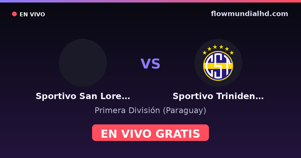Sportivo San Lorenzo vs Sportivo Trinidense — Primera División (Paraguay) · Bilanz und wo man live und kostenlos zusehen kann auf FlowMundial HD