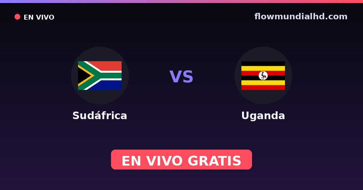 Südafrika vs Uganda — Afrikanische Nationenmeisterschaft, COSAFA-Cup · Bilanz und wo man live und kostenlos zusehen kann auf FlowMundial HD