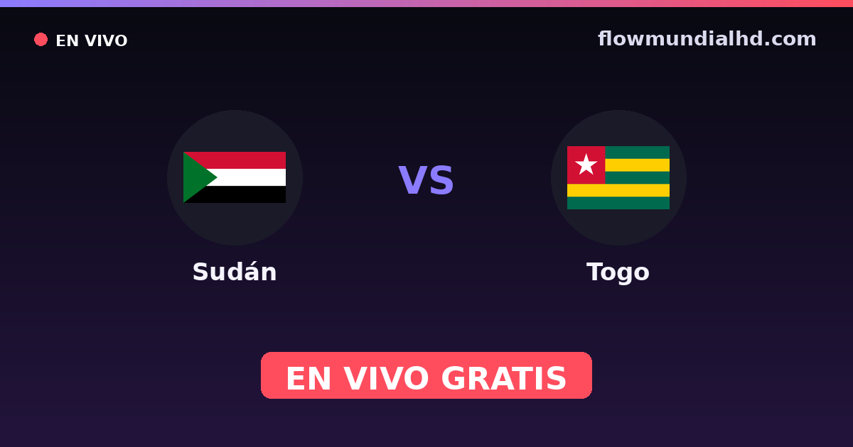 Sudan vs Togo — World Cup Qual. CAF , Internationale Freundschaftsspiele · Bilanz und wo man live und kostenlos zusehen kann auf FlowMundial HD