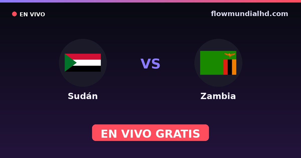 Sudan vs Sambia — Afrikanische Nationenmeisterschaft, World Cup Qual. CAF  · Bilanz und wo man live und kostenlos zusehen kann auf FlowMundial HD