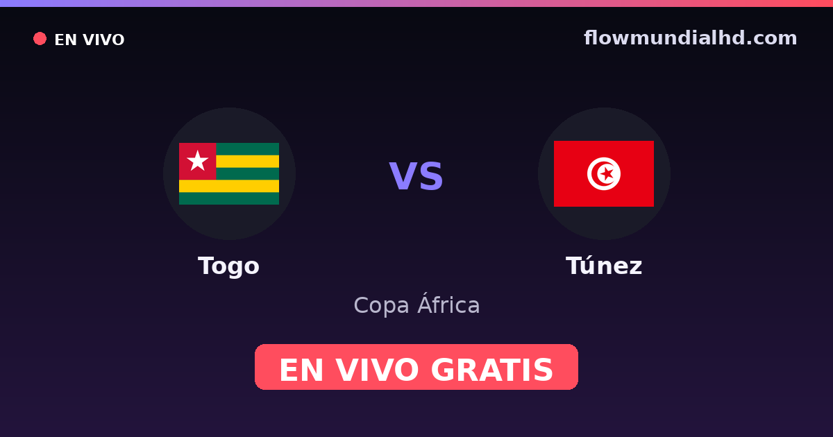 Togo vs Tunesien — Afrika-Cup, Afrika-Cup-Qualifikation · Bilanz und wo man live und kostenlos zusehen kann auf FlowMundial HD