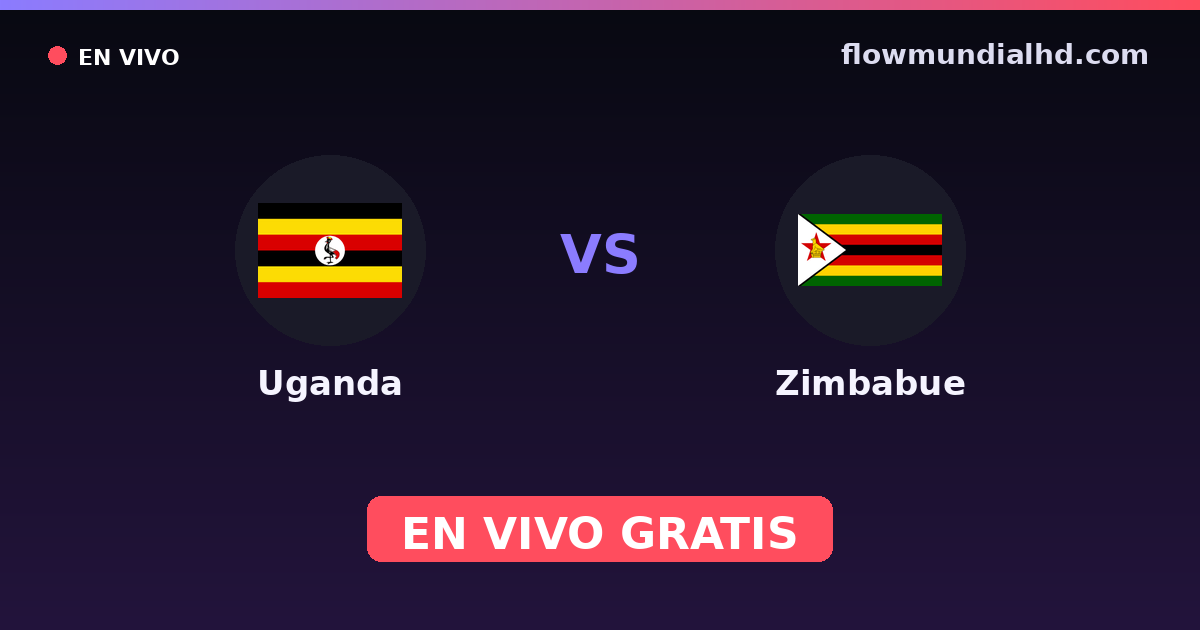 Uganda vs Zimbabue — Campeonato Africano de Naciones, Amistosos Internacionales · historial y dónde ver en vivo gratis en FlowMundial HD