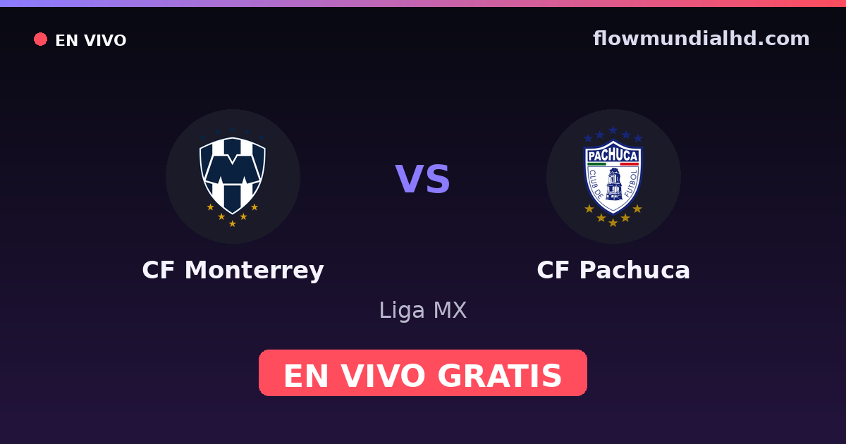 CF Monterrey vs CF Pachuca — Liga MX — 19 de octubre de 2026, 01:00 UTC · assistir ao vivo grátis na FlowMundial HD