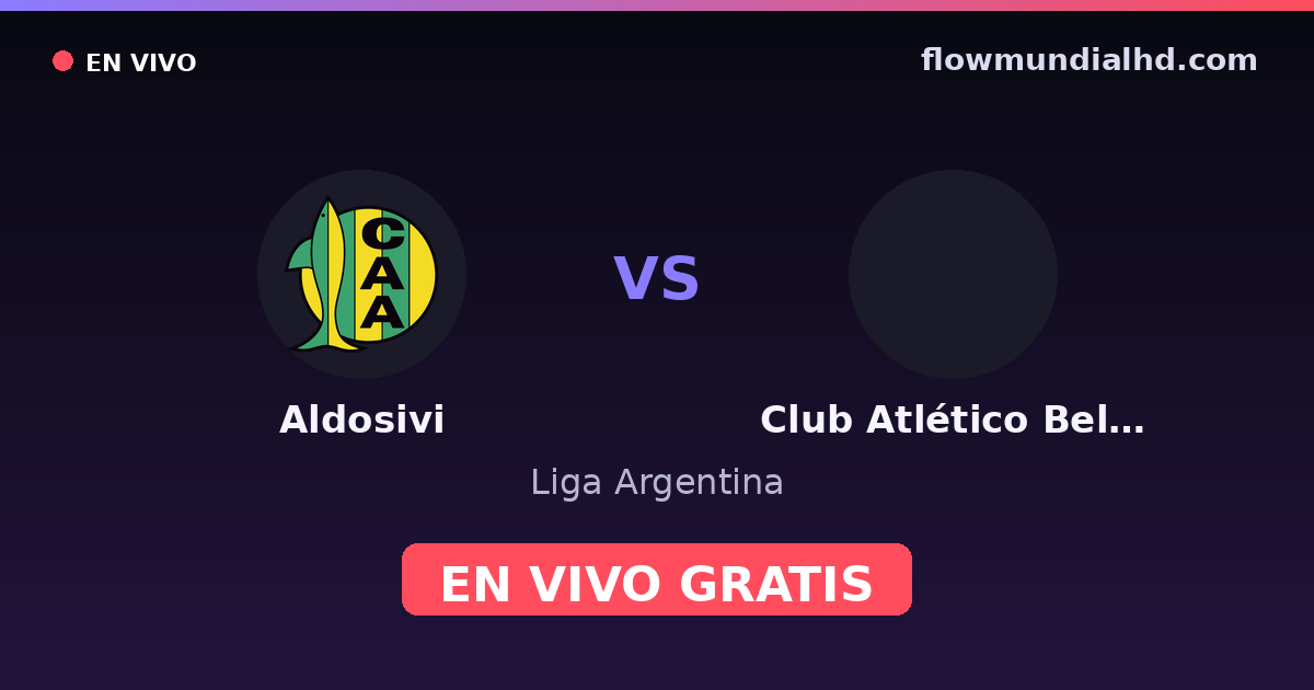 Aldosivi vs Club Atlético Belgrano — Liga Argentina — 25 de octubre de 2026, 17:45 UTC · ver en vivo gratis en FlowMundial HD